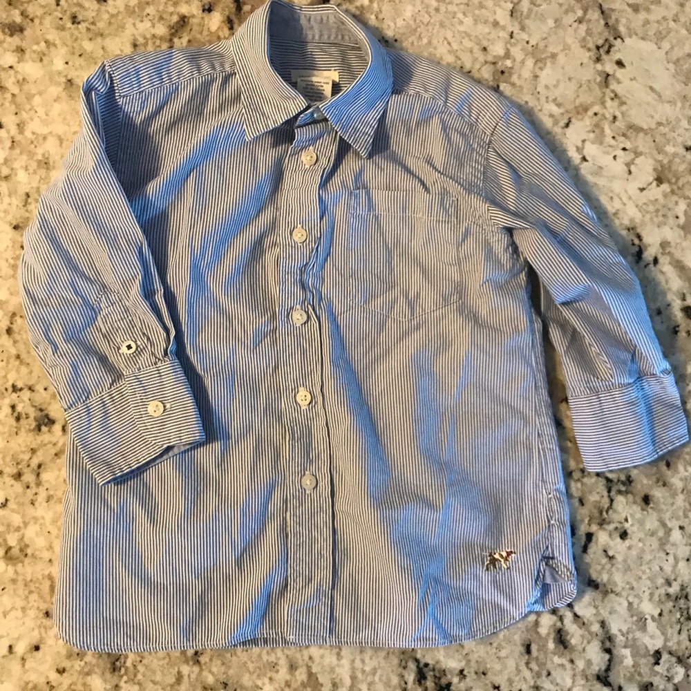 J.Crew Crewcuts Button-Up Woven w/Embroidered Dog
